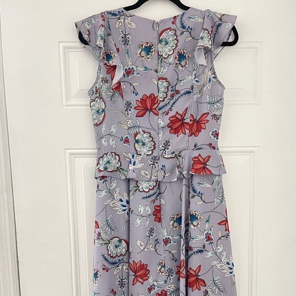 PARKER Garden ruffle midi spring dress - Picture 2 of 8